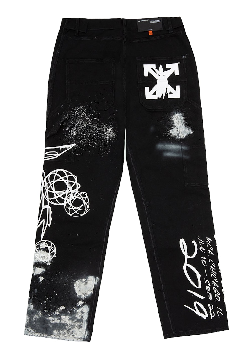 Order OFF-WHITE x Futura ウォッシュドデニムパンツ (黒/マルチ)
