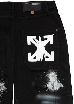 Off-White x Futura Washed Carpenter Denim Pants Black/Multicolor Lookbook Off-White x Futura Washed Carpenter Denim Pants Black/Multicolor