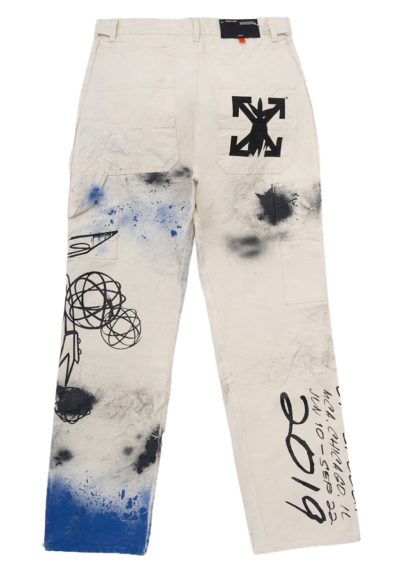 Off-White Futura Washed Carpenter Denim Pants White/Multicolor 圖 2