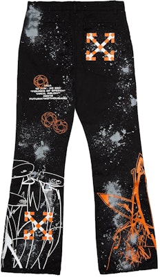 Off-White x Futura Washed Chino Denim Pants Black/Multicolor Order Off-White x Futura Washed Chino Denim Pants Black/Multicolor