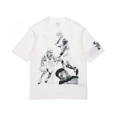 OFF-WHITE Jordan Vintage Graphic Crewneck Tee White (Asia Version) DB4301-100