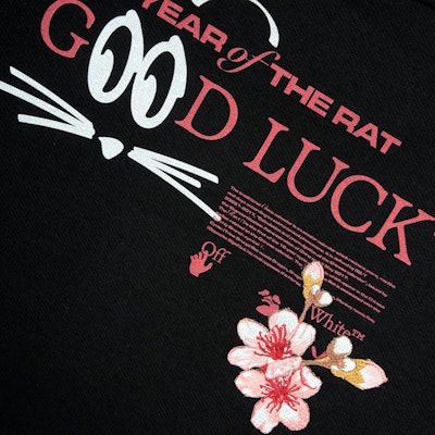 Off-White x Lunar New Year Peach Flowers Sweatshirt Black/White Lookbook Off-White x Lunar New Year Peach Flowers Sweatshirt Black/White