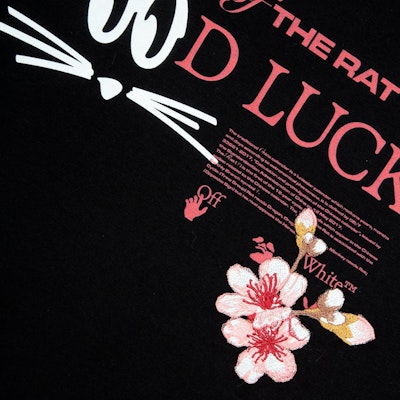 Off-White x Lunar New Year Peach Flowers T-Shirt Black/White Lookbook Off-White x Lunar New Year Peach Flowers T-Shirt Black/White