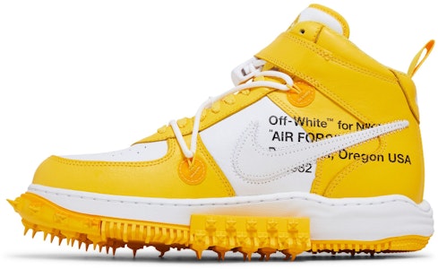 Off-White x Nike Air Force 1 Mid 特別版皮革『校隊黃』DR0500-101 Lookbook Off-White x Nike Air Force 1 Mid 特別版皮革『校隊黃』DR0500-101