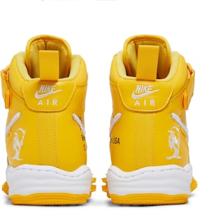 Off-White x Nike Air Force 1 Mid 特別版皮革『校隊黃』DR0500-101 Details for Off-White x Nike Air Force 1 Mid 特別版皮革『校隊黃』DR0500-101