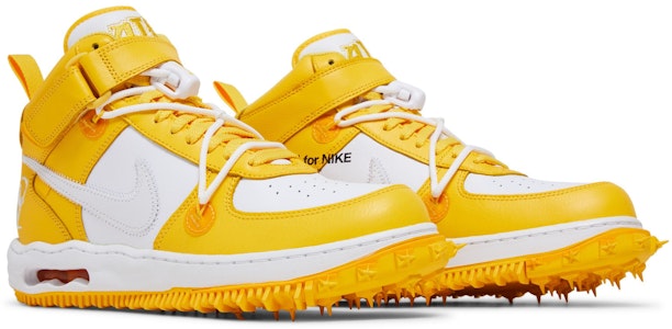 Off-White x Nike Air Force 1 Mid 特別版皮革『校隊黃』DR0500-101 Cheap Off-White x Nike Air Force 1 Mid 特別版皮革『校隊黃』DR0500-101