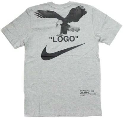 OFF-WHITE x Nike Big Eagle Logo Baju-T Uniseks Kelabu BQ0827-063 Lookbook OFF-WHITE x Nike Big Eagle Logo Baju-T Uniseks Kelabu BQ0827-063