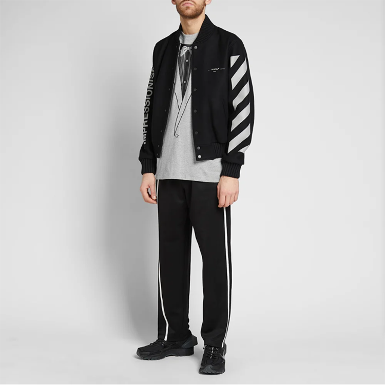 Details for OFF-WHITE x Nike Big Eagle Logo Baju-T Uniseks Kelabu BQ0827-063