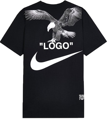 OFF-WHITE x Nike NRG A6 Baju Hitam dengan Grafik Burung Helang Besar BQ0827-010 Lookbook OFF-WHITE x Nike NRG A6 Baju Hitam dengan Grafik Burung Helang Besar BQ0827-010