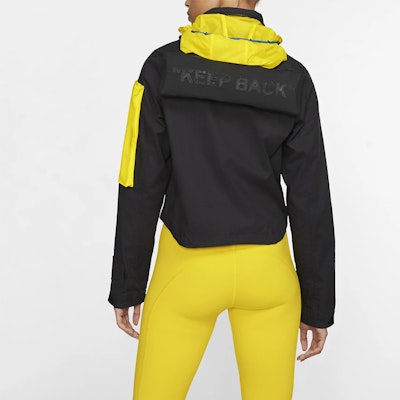 Off-White x Nike Women's Running Jacket Black/Yellow Shop Off-White x Nike Women's Running Jacket Black/Yellow
