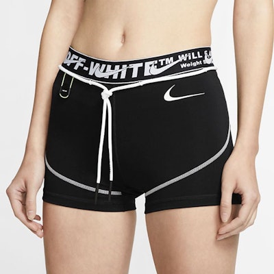 Off-White x Nike Women's Training Shorts Black Lookbook Off-White x Nike Women's Training Shorts Black