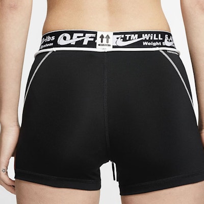 Off-White x Nike Women's Training Shorts Black Shop Off-White x Nike Women's Training Shorts Black