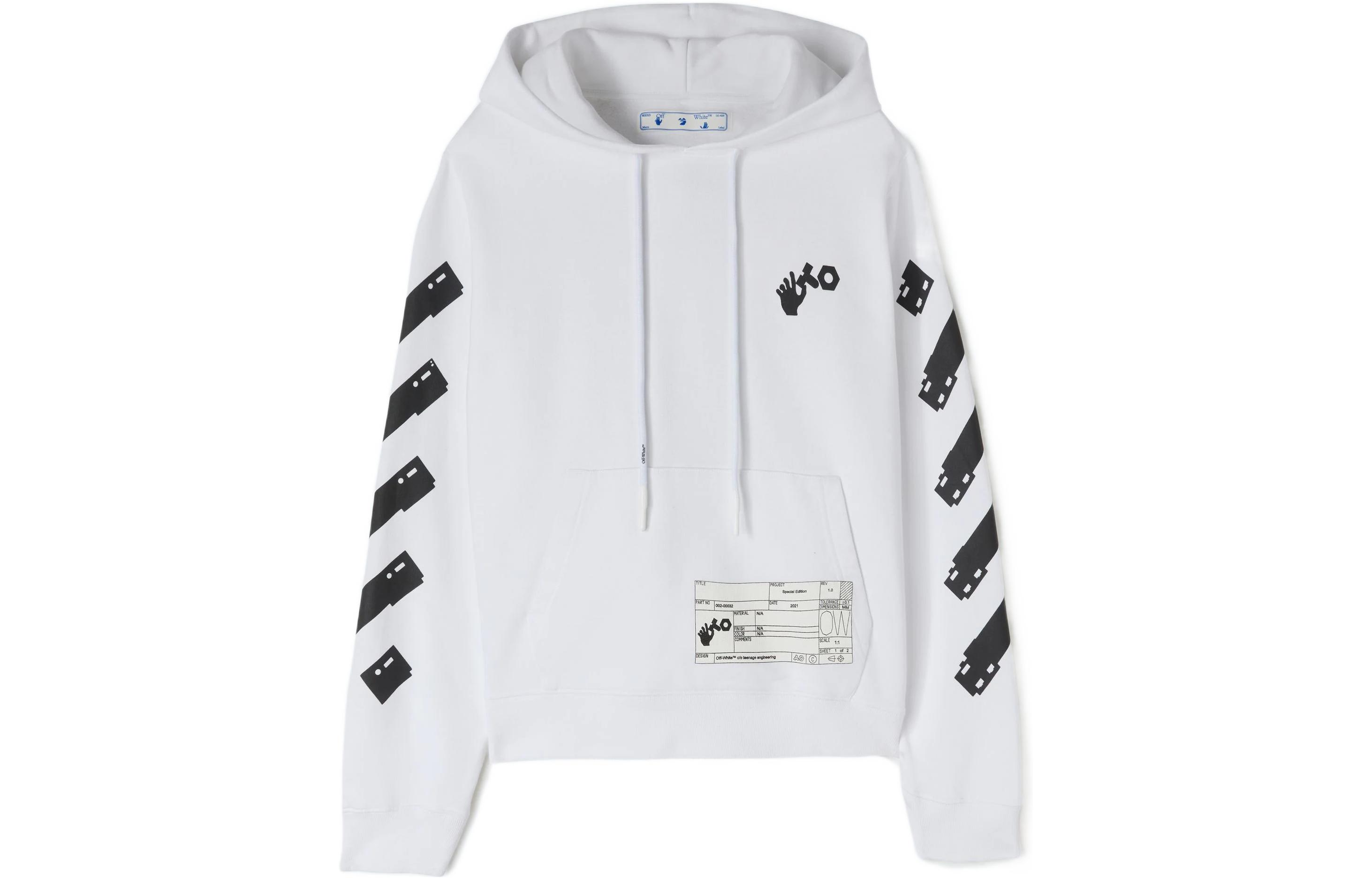 Buy Off-White x Teenage Engineering Collab Hoodie White - Regular Fit ...