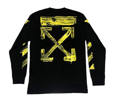 Camiseta Negra Off-White Logo Flecha Acrílica Amarilla Manga Larga. Order Camiseta Negra Off-White Logo Flecha Acrílica Amarilla Manga Larga.