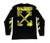 Order Camiseta Negra Off-White Logo Flecha Acrílica Amarilla Manga Larga.