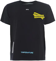 OFF-WHITE Yellow Caution Arrows Black T-Shirt OMAA002S181850061060 OFF-WHITE Yellow Caution Arrows Black T-Shirt OMAA002S181850061060