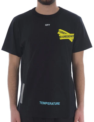 OFF-WHITE 黄色警戒箭头黑色T恤 OMAA002S181850061060 Shop OFF-WHITE 黄色警戒箭头黑色T恤 OMAA002S181850061060