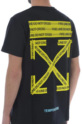 OFF-WHITE 黄色警戒箭头黑色T恤 OMAA002S181850061060 Purchase OFF-WHITE 黄色警戒箭头黑色T恤 OMAA002S181850061060