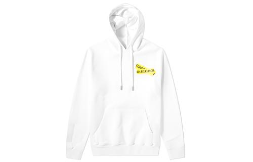 OFF-WHITE Yellow Caution Tape Arrows Graphic Hoodie Men’s White OMBB029S180030240160