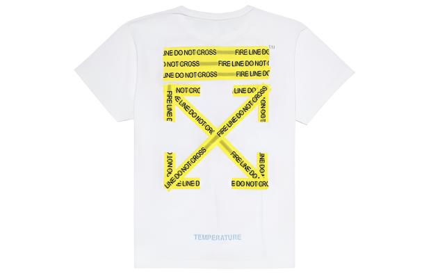 OFF-WHITE Yellow Tape Arrow Short Sleeve Tee White () OMAA002S181850060160