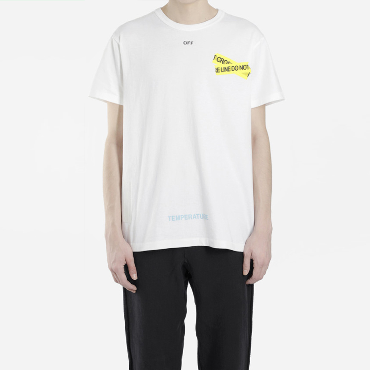 OFF-WHITE Yellow Tape Arrow Short Sleeve Tee White () OMAA002S181850060160 圖 4