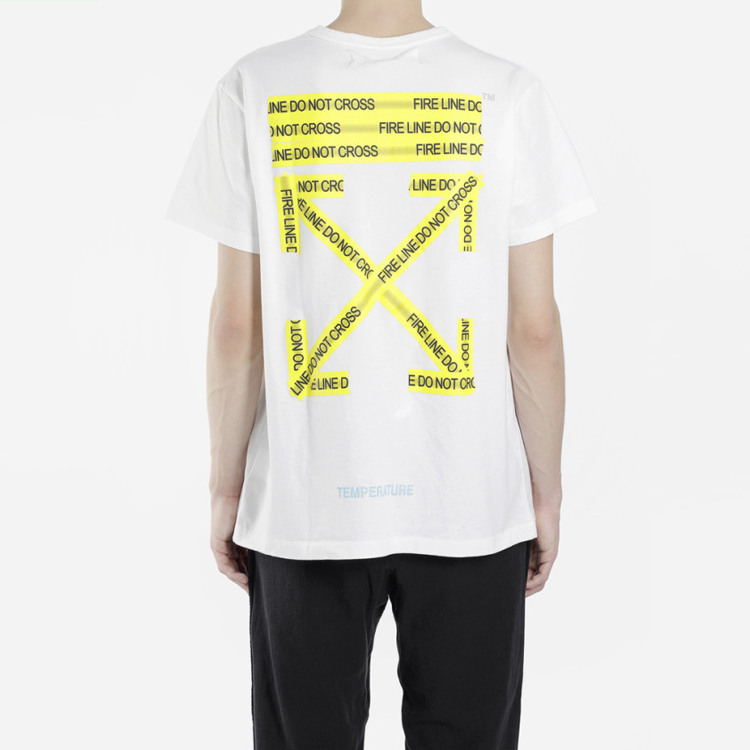OFF-WHITE Yellow Tape Arrow Short Sleeve Tee White () OMAA002S181850060160 圖 5