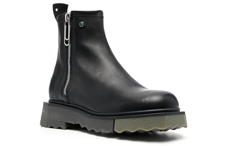 Off-White Zip-Tie Boot 'Black Leather' 圖 2