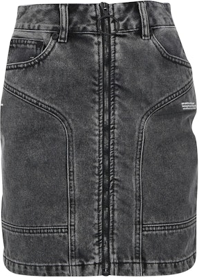 Off-White Zip Front Denim Skirt Dark Grey Buy Off-White Zip Front Denim Skirt Dark Grey
