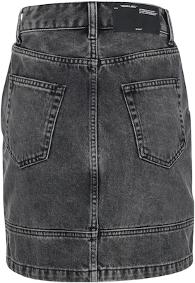 Off-White Zip Front Denim Skirt Dark Grey Order Off-White Zip Front Denim Skirt Dark Grey