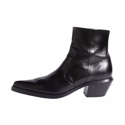 Off-White Zip Tie Ankle Boots 'Black Leather'