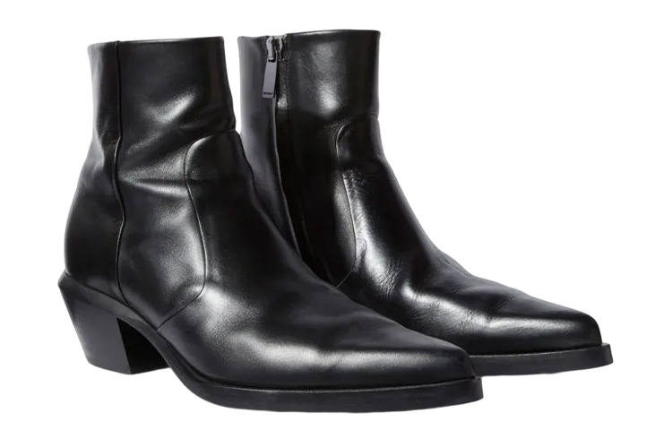 Off-White Zip Tie Ankle Boots 'Black Leather' 圖 2