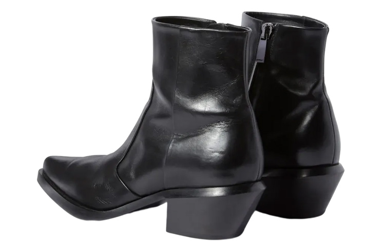 Off-White Zip Tie Ankle Boots 'Black Leather' 圖 3