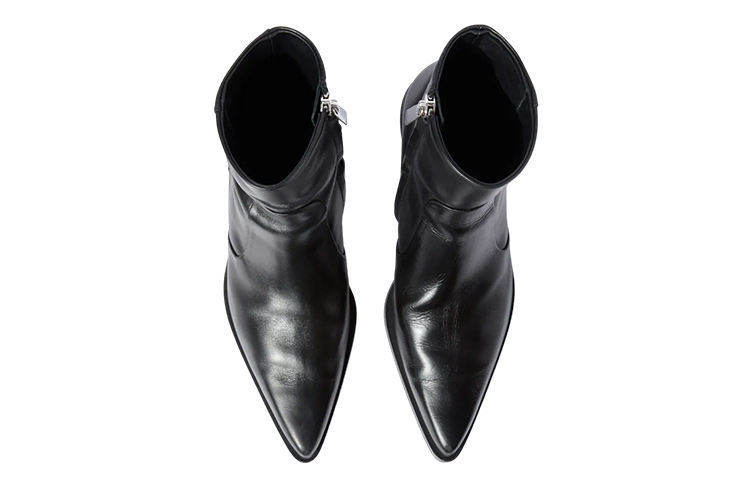 Off-White Zip Tie Ankle Boots 'Black Leather' 圖 4