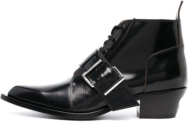 Off-White 'Black Buckle Leather Boots' OMID002R21LEA0011000 Buy Off-White 'Black Buckle Leather Boots' OMID002R21LEA0011000