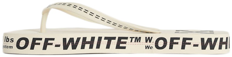 Off-White Beach Alphabet Thick Sole White Flip-Flops OMIA131R20D270014800 Off-White Beach Alphabet Thick Sole White Flip-Flops OMIA131R20D270014800