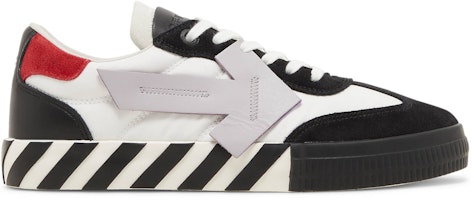 Off-White Floating Arrow Low Vulc Leather 'Black White Red' OMIA232S23LEA001-1037 Off-White Floating Arrow Low Vulc Leather 'Black White Red' OMIA232S23LEA001-1037
