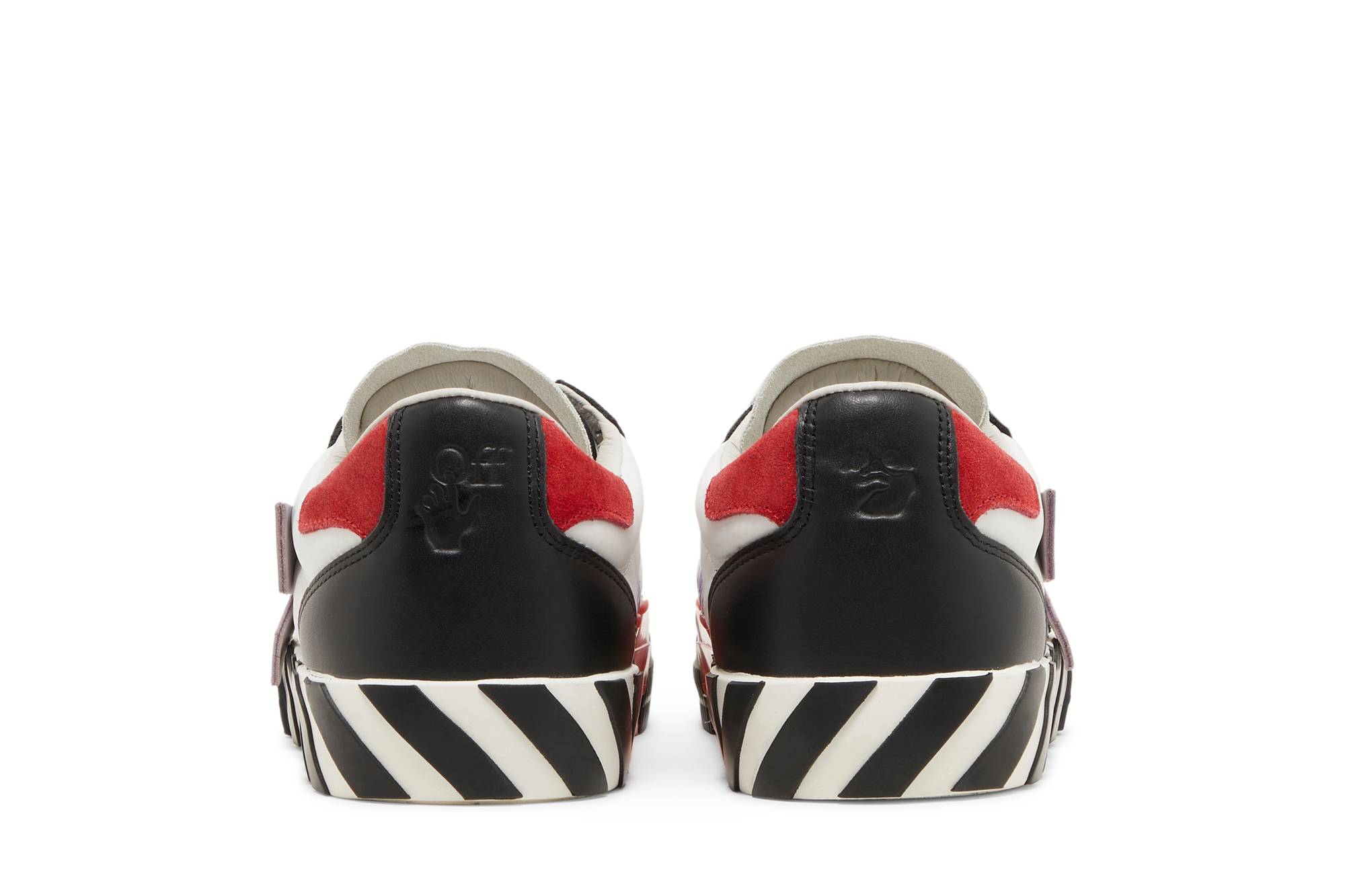 Details for Off-White Floating Arrow Low Vulc Leather 'Black White Red' OMIA232S23LEA001-1037