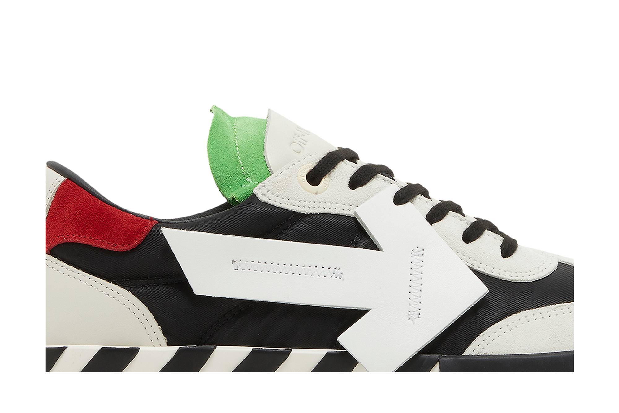 Order オフホワイト ローカット バルカ レザー 白黒緑 OMIA232S23LEA0010301