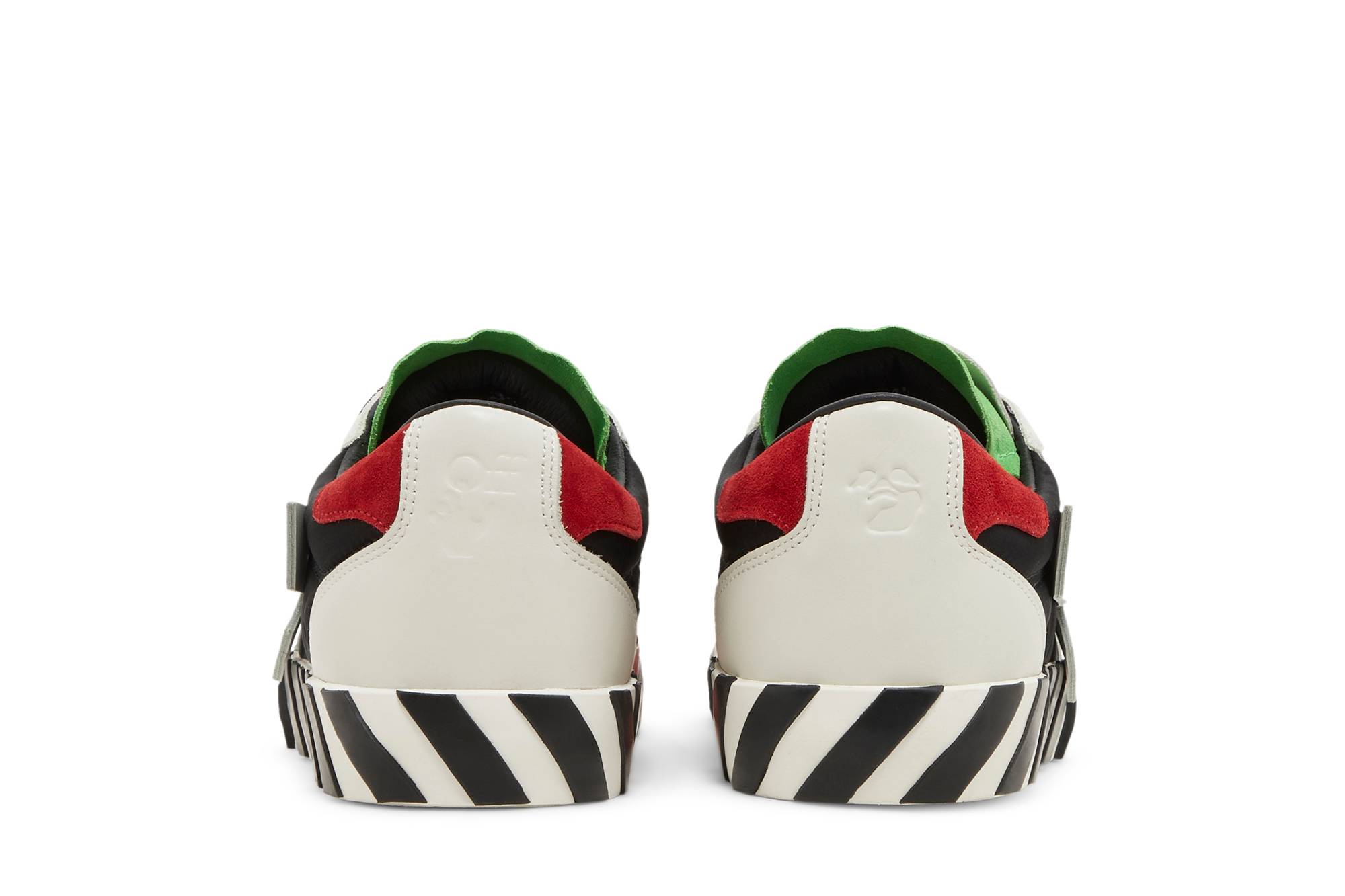 Details for オフホワイト ローカット バルカ レザー 白黒緑 OMIA232S23LEA0010301