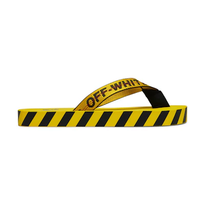 Off-White Industrial Flip Flops 'Logo Tape - Yellow' 2021