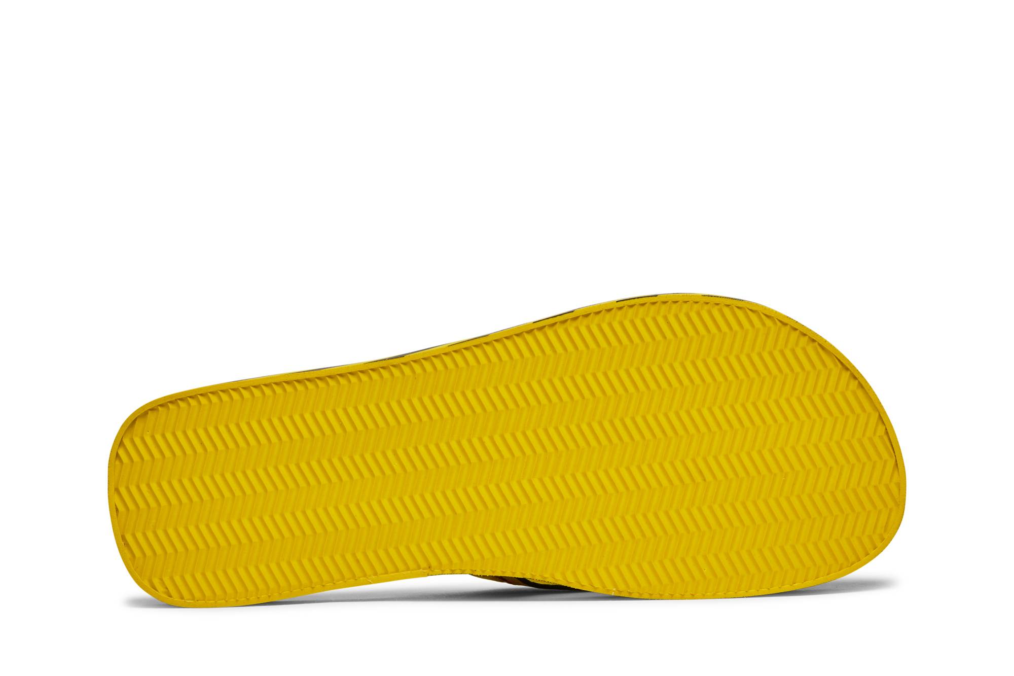 Shop OFF-WHITE 字母印花 平跟 時尚涼拖 男款 黃色