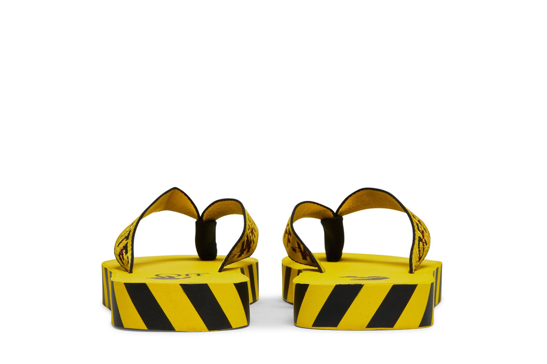 Details for OFF-WHITE 字母印花 平跟 時尚涼拖 男款 黃色