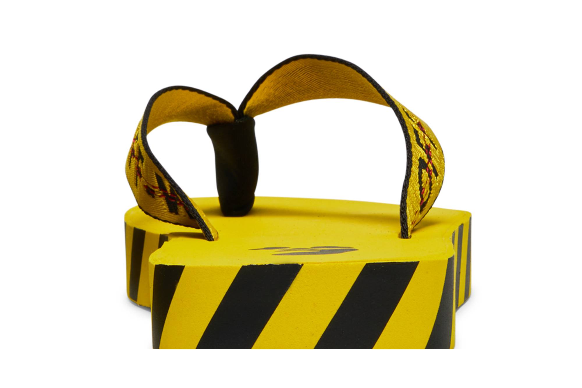 Sizing OFF-WHITE 字母印花 平跟 時尚涼拖 男款 黃色