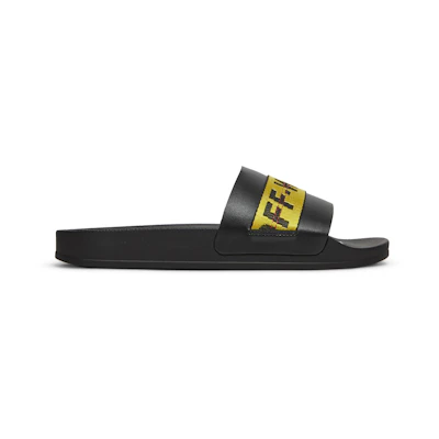 Off-White Industrial Sliders 'Black Yellow'
