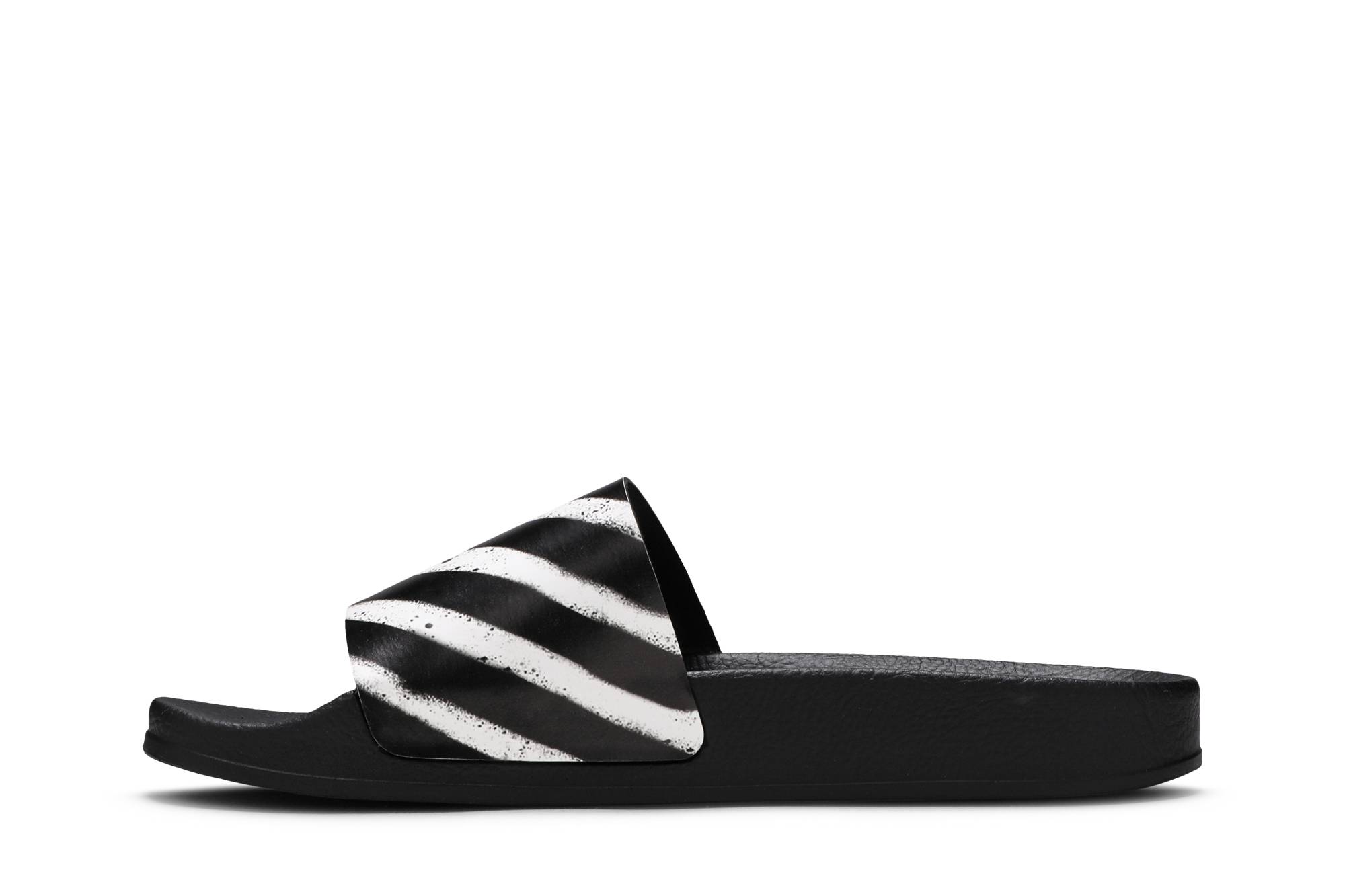 Off-White Industrial Sliders 'Diagonal Stripe - Black White' 圖 3