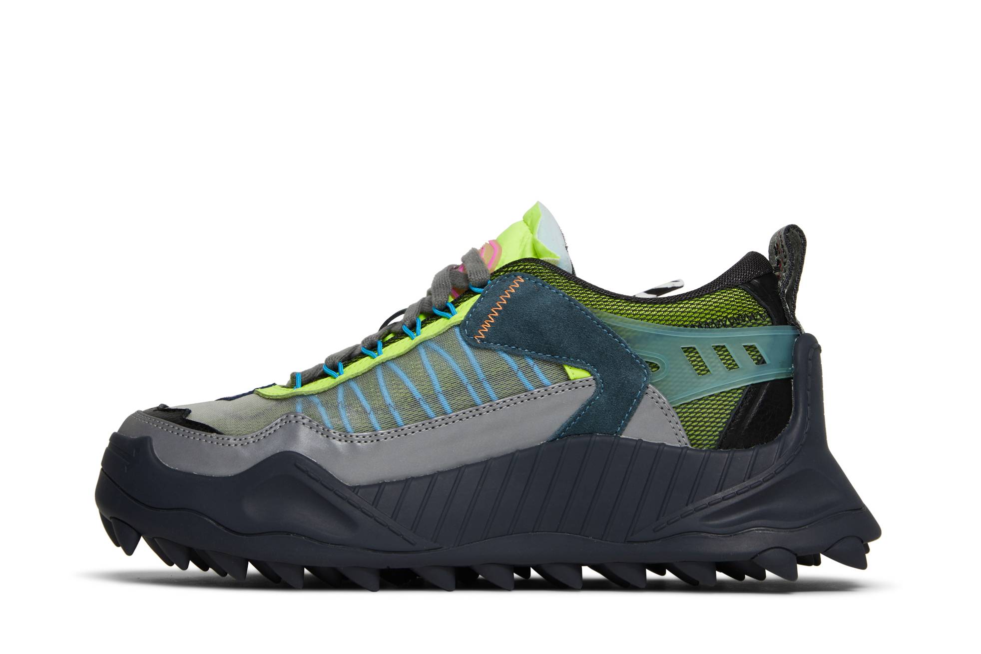 Lookbook OFF-WHITE ODSY -1000 聚酯纖維 圓頭系帶 耐磨防滑 低筒 運動休閒鞋 男款 灰色