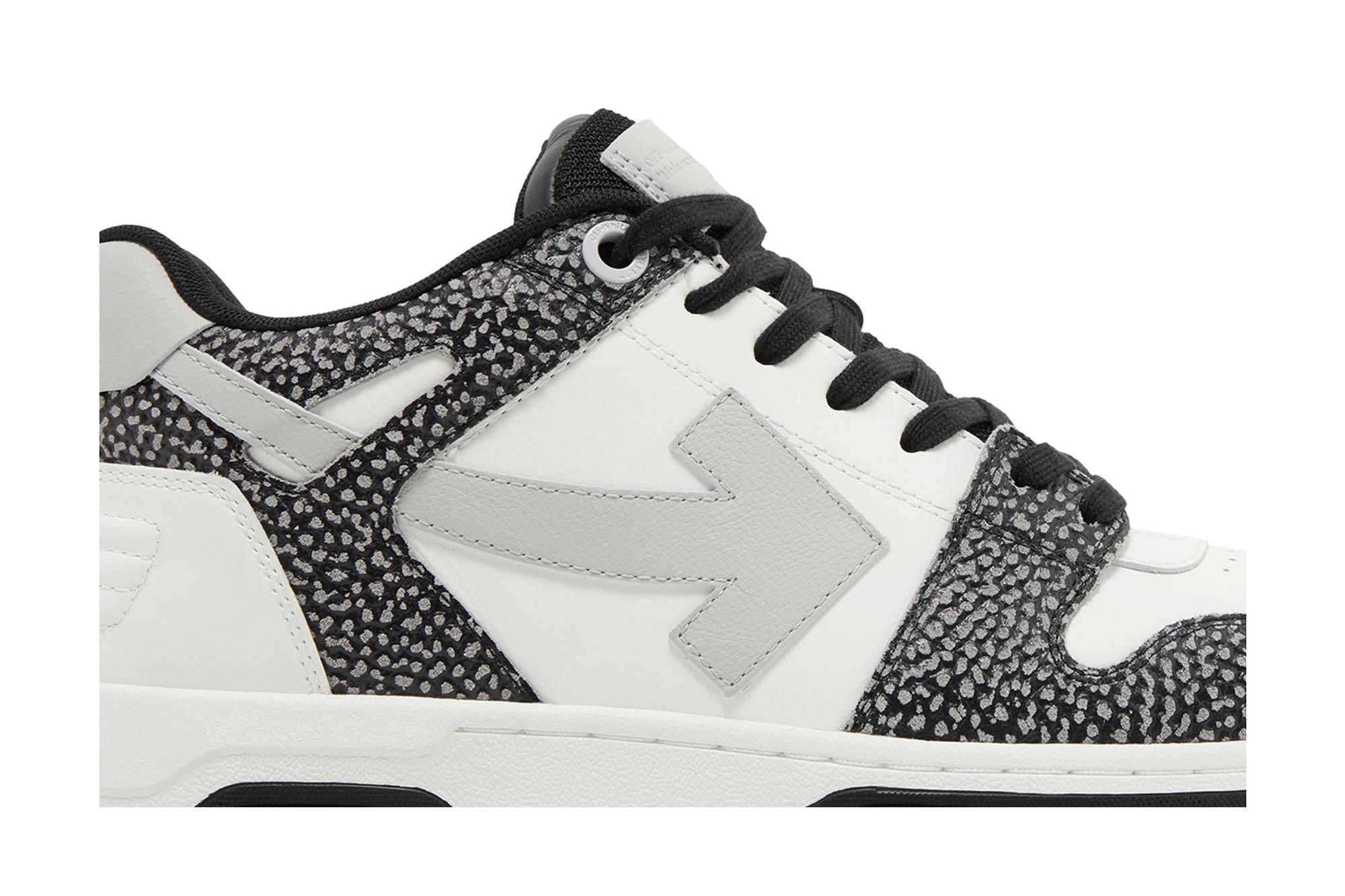 Order OFF-WHITE Out Of Office 皮革防滑耐磨時尚板鞋 男款 黑白灰