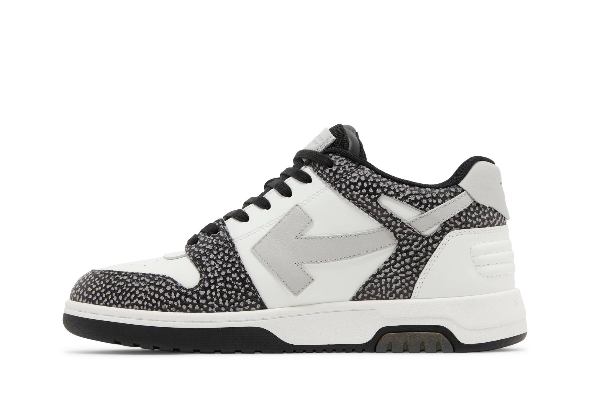 Lookbook OFF-WHITE Out Of Office 皮革防滑耐磨時尚板鞋 男款 黑白灰