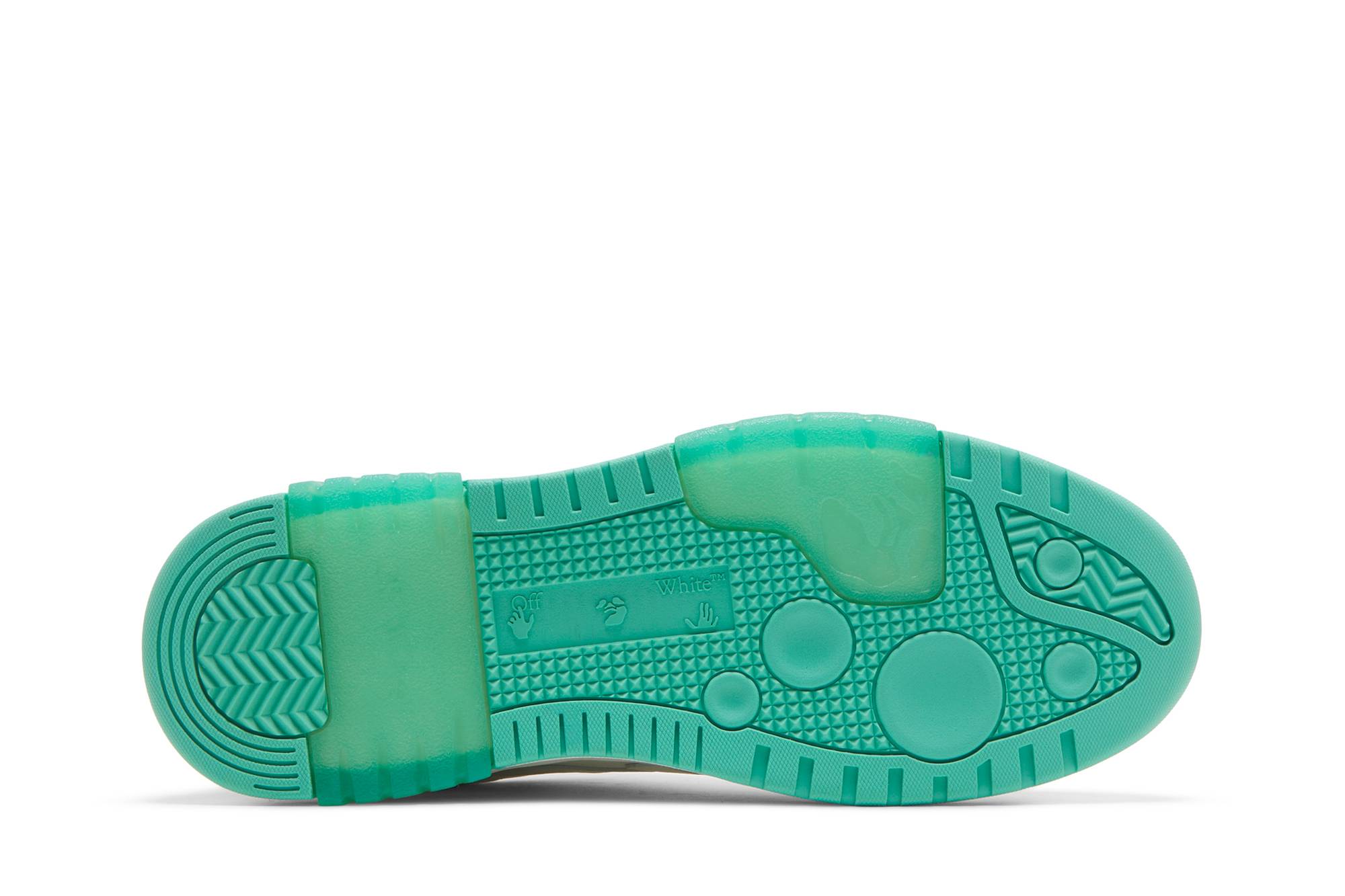 Shop Off-White 出游系列 "For Walking - 白绿" OMIA189F22LEA003-0155