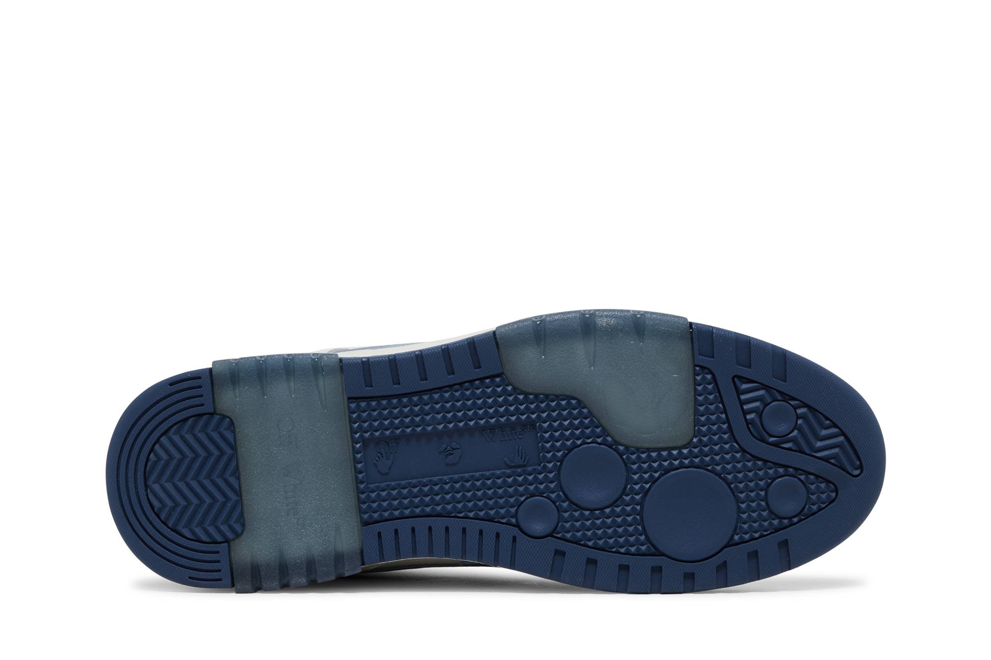 Shop Off-White Out of Office 'Putih Navy Biru' OMIA189S22LEA0010146